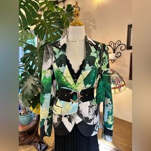 Escada Multicolor Abstract Women's Blazer